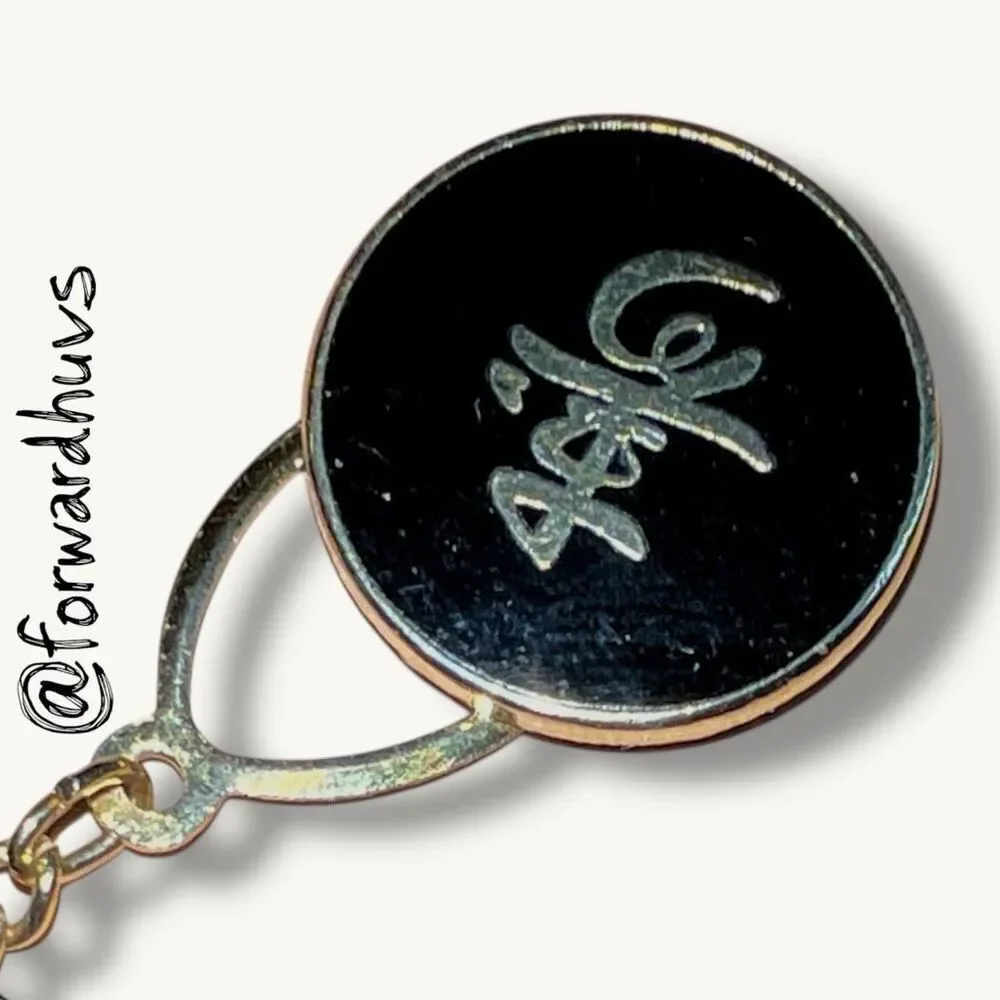 Black Longevity Symbol Tie Tack with Chain